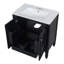 Meuble-lavabo de 30 po avec lavabo, deux portes avec tablette, charnières de porte à fermeture en douceur, style rétro-248203066