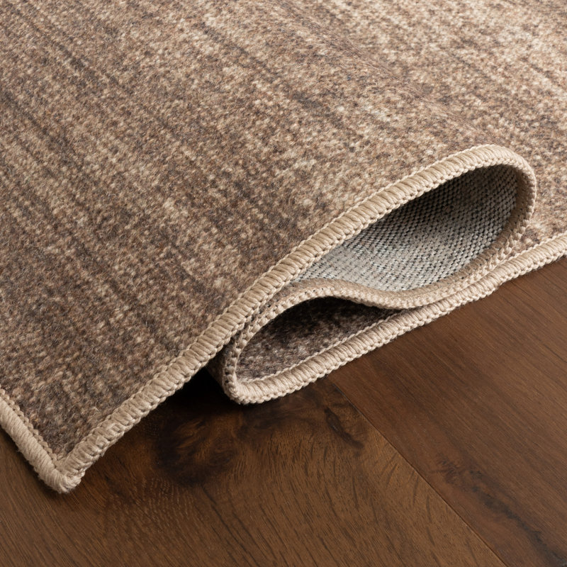 Damira Solid Machine Washable Area Rug, Rectangle 8'6" x 11'6"