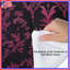 Édredon rose à motif damassé floral-130095156