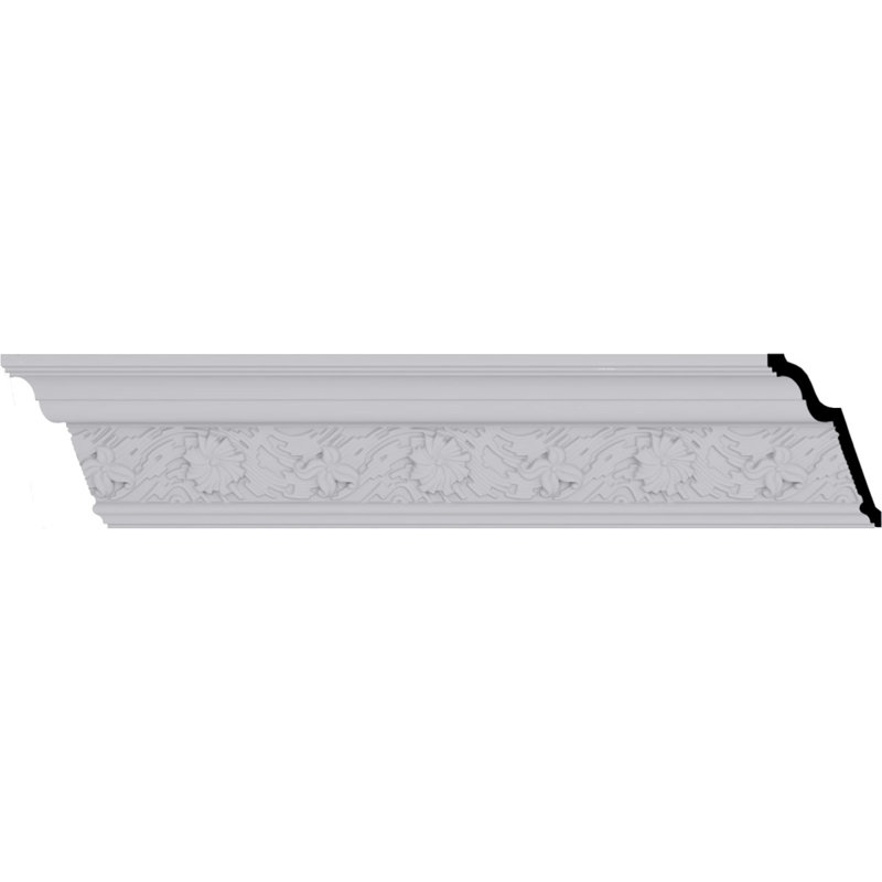 Flowing Wind White Polyurethane Crown Moulding