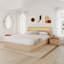 Ensemble de chambre à coucher 2 pièces avec tête de lit avec éclairage intégré Decoteau-109762556