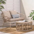 Raynette Wicker 2 - Person Patio Conversation Set with Cushions