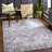 Machine Woven Oriental Gray/Ivory Area Rug-1031679658