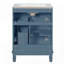Meuble-lavabo 24 po avec lavabo en céramique, conception compacte, 2 tiroirs et tablette réglable pour les petits espaces-473822000