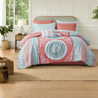 Complete Twin Bedding Sets, Polyester Boho Medallion Style For Home