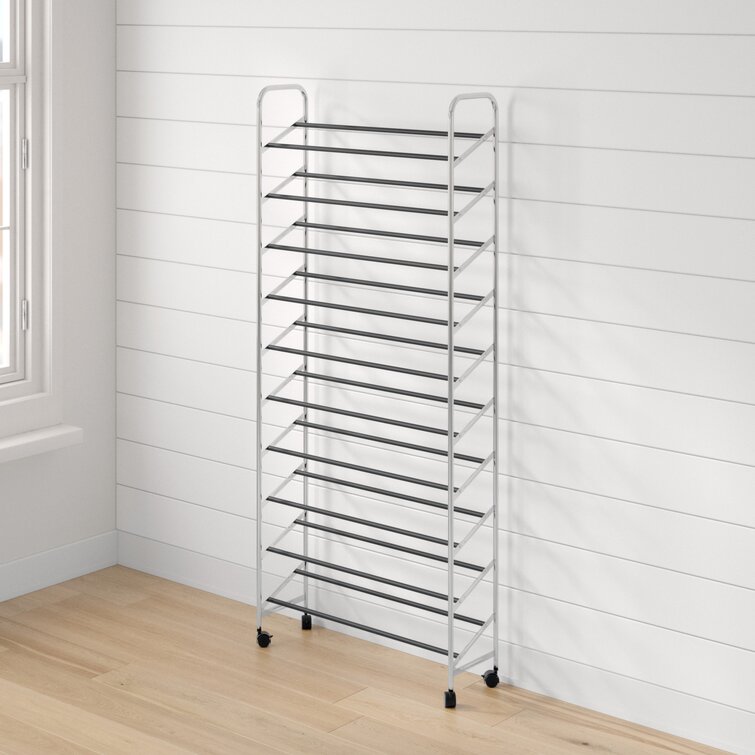 Chrome 30-Pair Rolling Shoe Tower Storage - Bed Bath & Beyond - 36305010