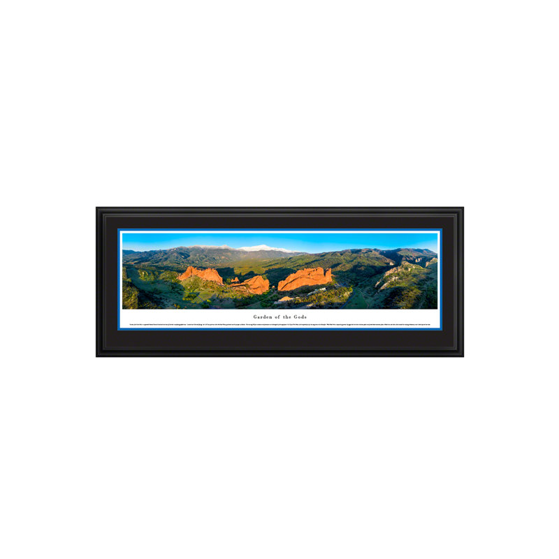 Jardin des dieux, impression panoramique, Encadré, H 13,75 po x l 40,25 po