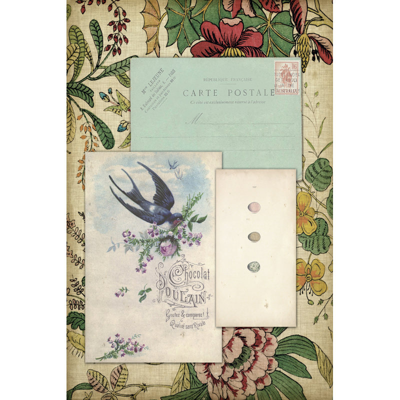 Romantic Ephemera II by Vision Studio - Wrapped Canvas Art Prints, 46cm H x 30cm W
