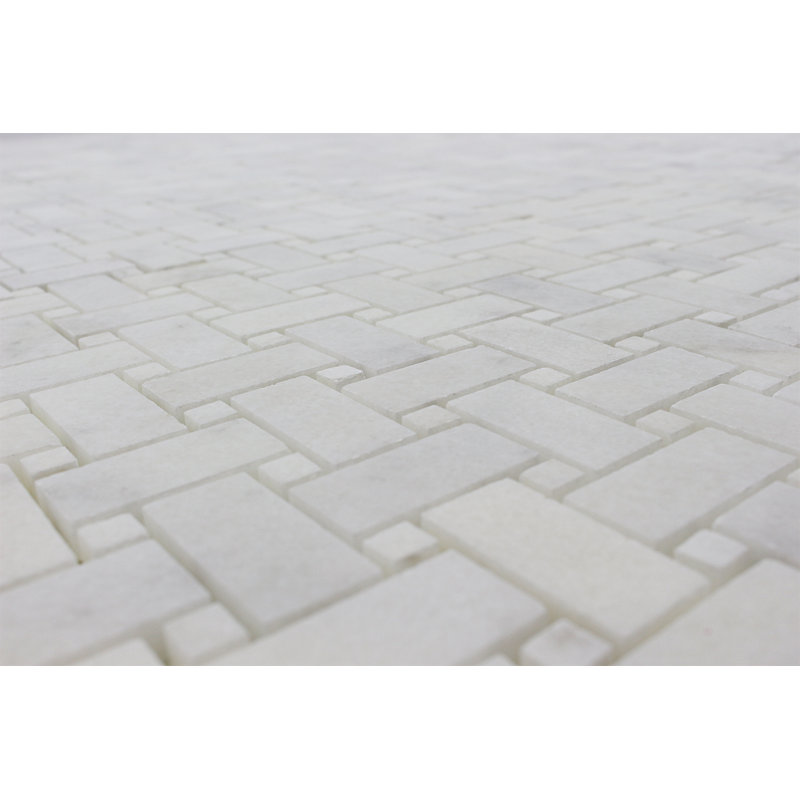 BASKET WEAVE IMPERIAL WHITE w/ WHITE HONED
