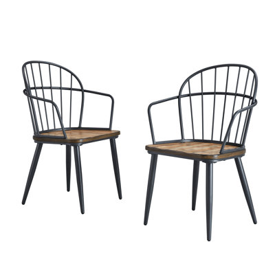 Chaise d'intérieur pour 2 personnes, placage de bouleau, structure en métal, base en fer noir mat, + métal, H 35,73 po x l 22,93 po x P 24,37 po, pieds 2, robustes et P 24,37 po x H 35,73 po