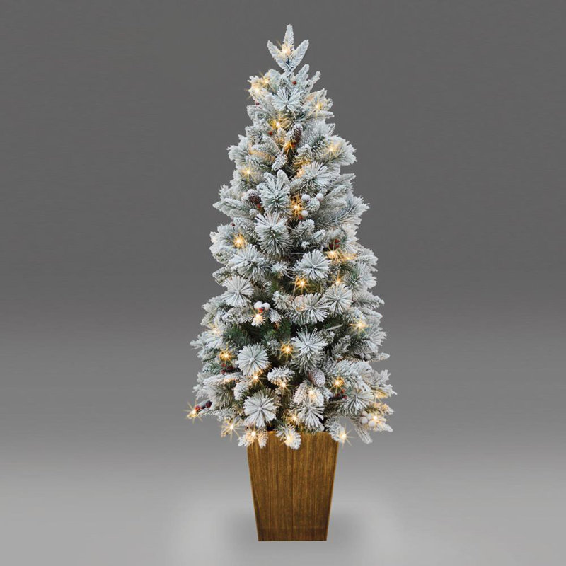 Lighted Artificial Christmas Tree, 4 ft.