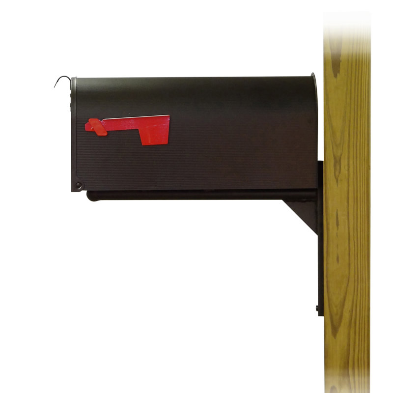 Steel Post Mounted Mailbox