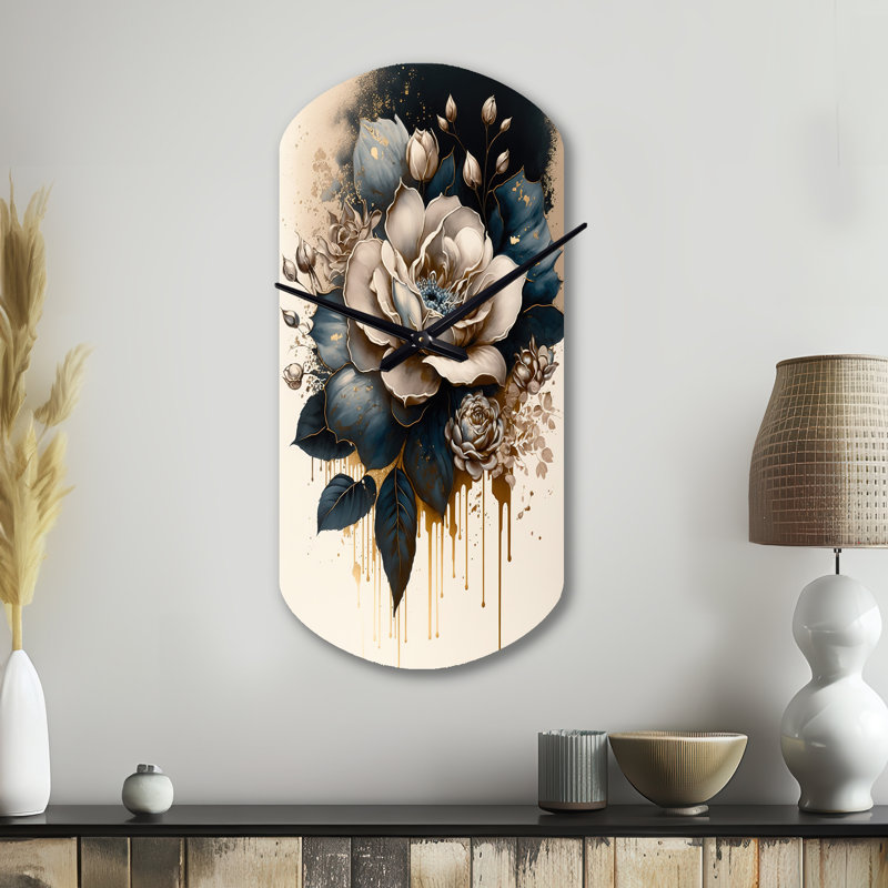 Horloge murale cylindrique en métal Manasse, Petit