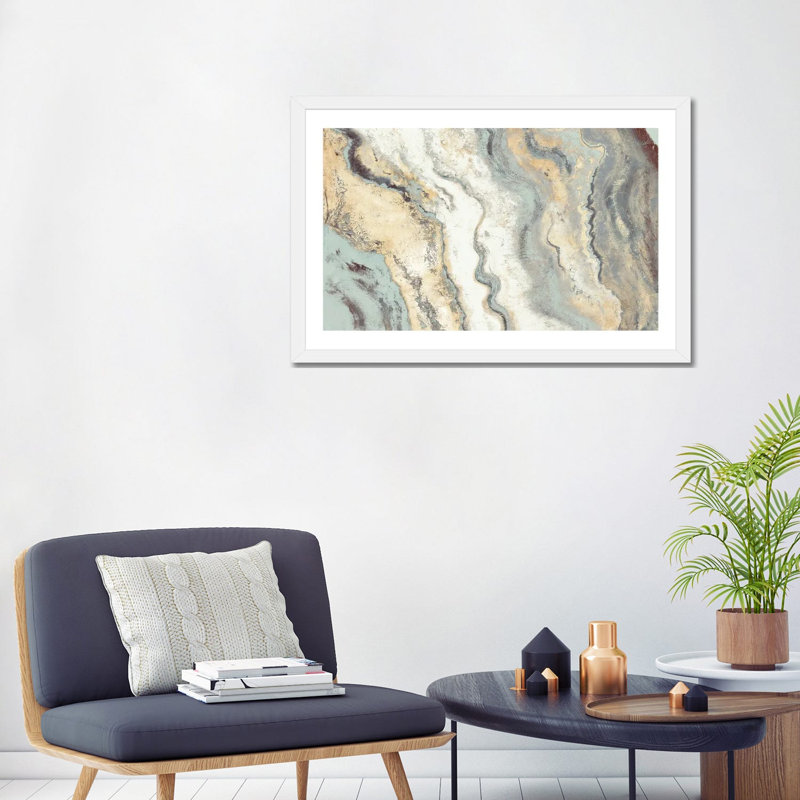 «Cool Flow II» par Patricia Pinto, reproduction d'art sur toile, Blanc, H 32 po x l 24 po x P 1 po, Papier encadré blanc