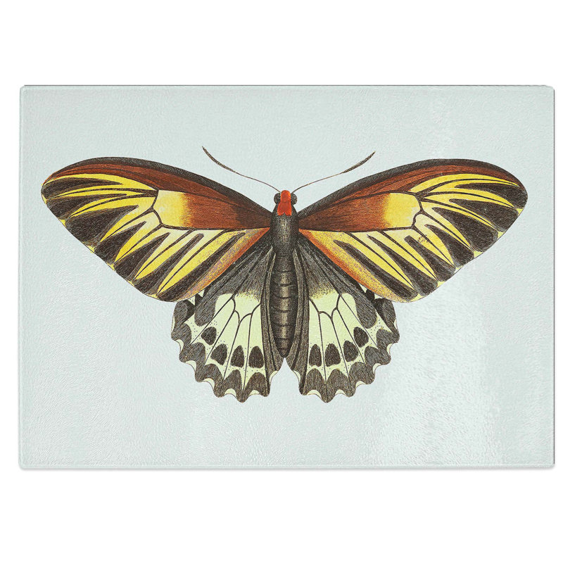 Tempered Glass Butterfly Chopping Board, 39 cm W x 28.5 cm L