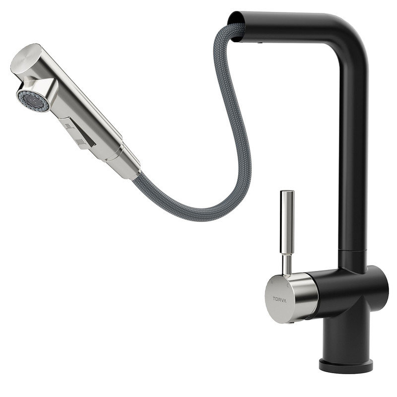 Black Kitchen Faucet, Pull Down Kitchen tap, Stainless Steel Kitchen Sink Faucet with Pull Out Sprayer Single Handle,Matte Black