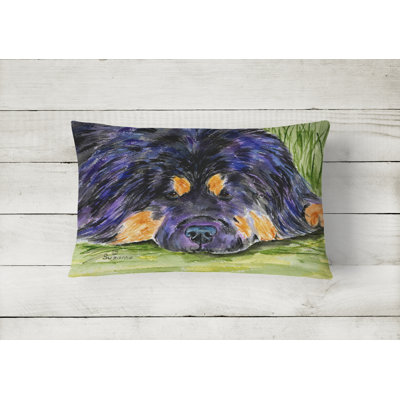 Tibetan Mastiff Outdoor Reversible Throw Pillow