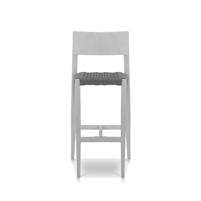 Belmont Outdoor Bar Stool, Silver