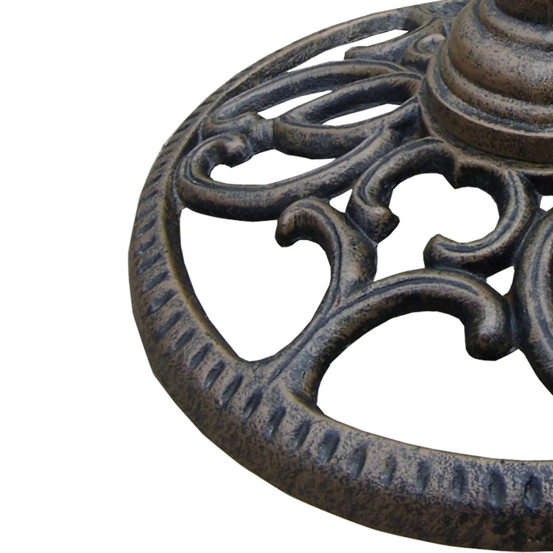 Base de parasol ronde autoportante Dilreet, Bronze antique