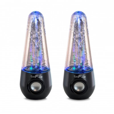 Befree Sound Bluetooth Led Dancing Water Multimedia Speakers – Wireless Water Fountain Speakers With Multicolor Led Light Show, Black -  Wrought Studio™, 4893CDE49B5040F4B5F0B9DDCD84192F