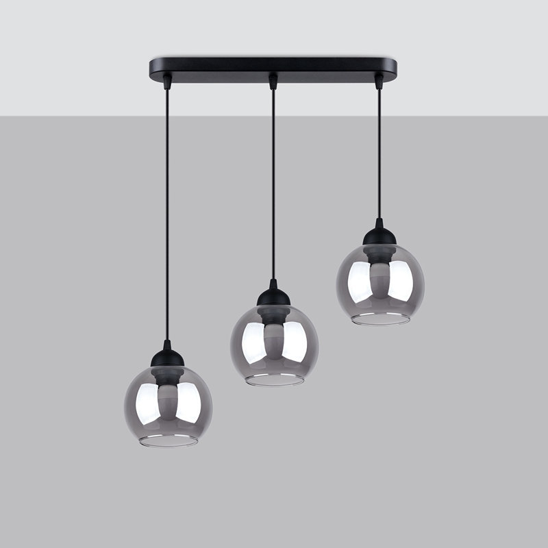 Pendant lamp Bonia 3 black