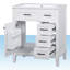 Meuble-lavabo simple 30 po avec plateau en céramique Sidman-226086277