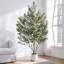 Arbre à olivier artificiel 72 po 6 pi avec oliviers réalistes, feuillage dense et luxueux-127326545