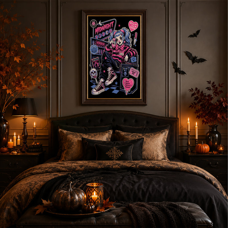 Art mural sur toile d'Halloween, H 24 po x l 16 po