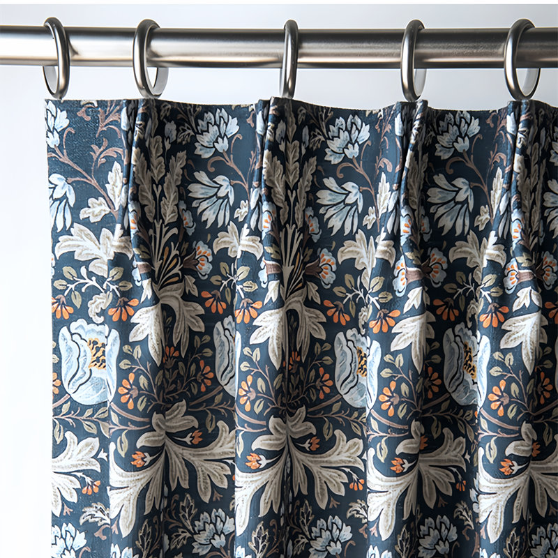 Aslan Cotton Blend Room Darkening Curtain Panel Pair, 50" W x 108" L