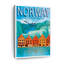 Norvège, affiche rétro sur toile-1936339412