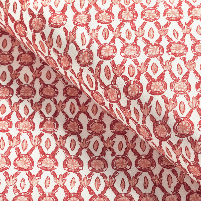 Manoir Galon 100% Cotton Performance Fabric, Coral