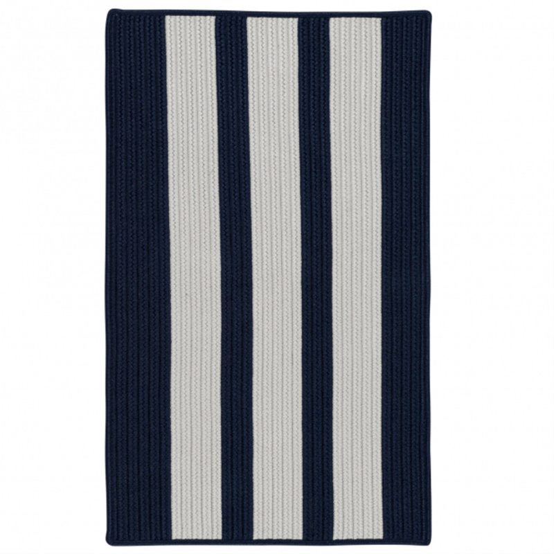 Tapis réversible intérieur / extérieur Wes - bleu marine, Rectangle 2 pi x 3 pi