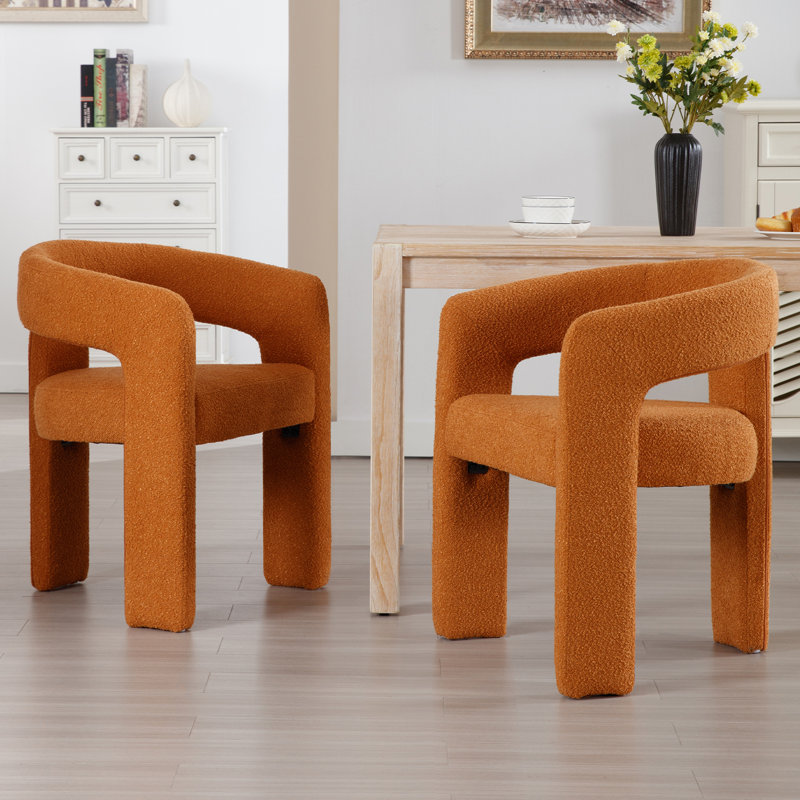 Chaises de salle à manger Modern, Sherpa orange