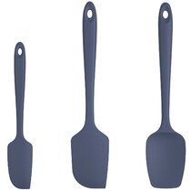 5pcs Small Size Cooking Utensils Set With Copper Plated Handle And Silicone  Head - Grey