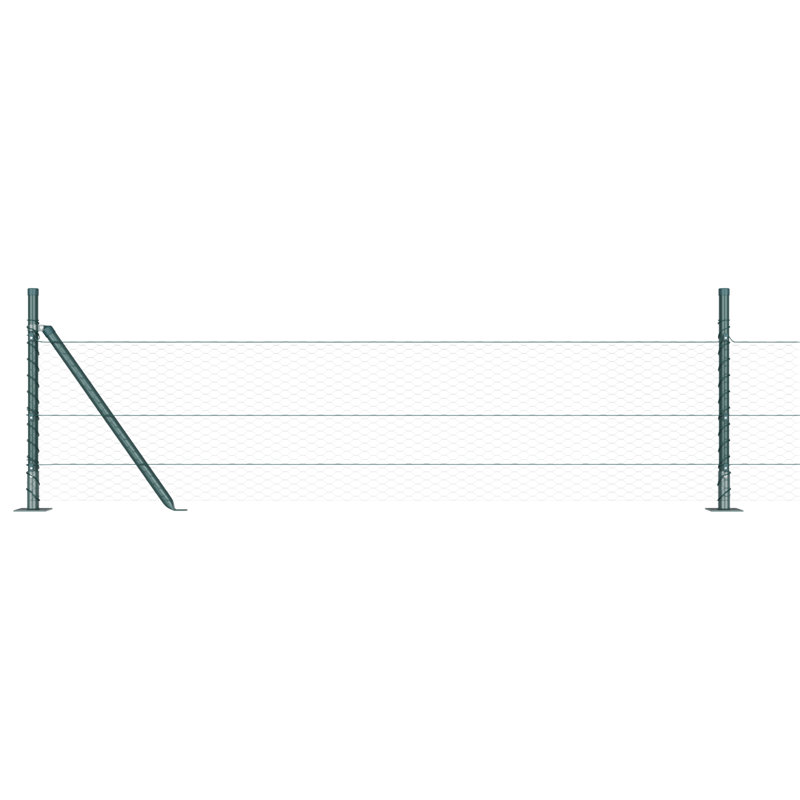 Hexagon Fence Steel, 40cm H x 5000cm W, Green