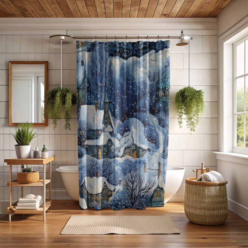 Rideau de douche Icy Sunrise - Premium, H 74 po x l 71 po