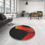 Tapis noir/rouge/orange tissé à la machine-1830644777
