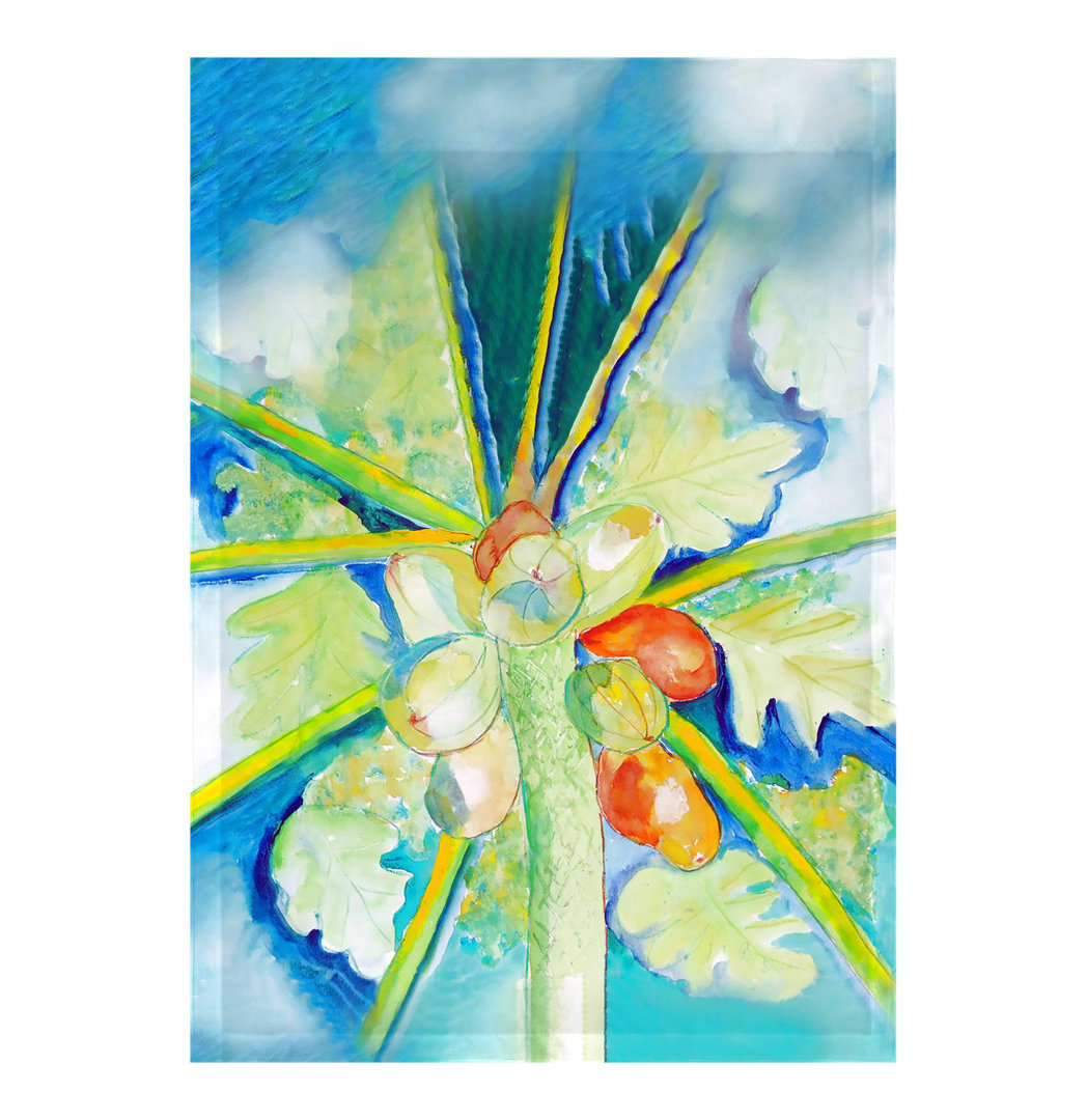 Papaya Tree 2-Sided Garden Flag Betsy Drake Interiors 