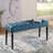 Fabric Tufted Turned Leg  Dining Bench-78072209