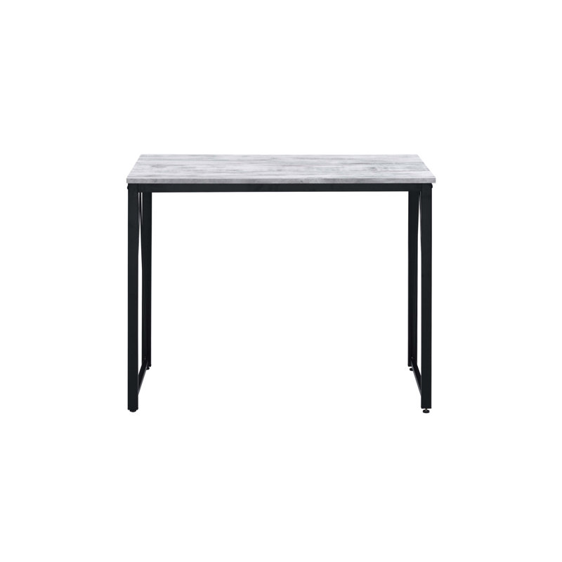 Zaidin Antique White& Black Finish Writing Desk