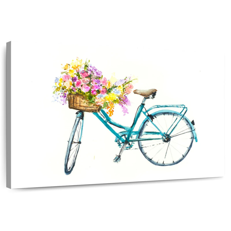 Vélo Mehar avec panier de fleurs, H 30 po x l 45 po