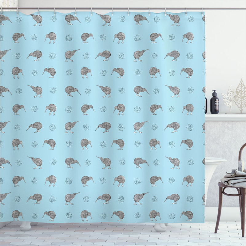 Ensemble de rideau de douche + crochets, H 69 po x l 105 po