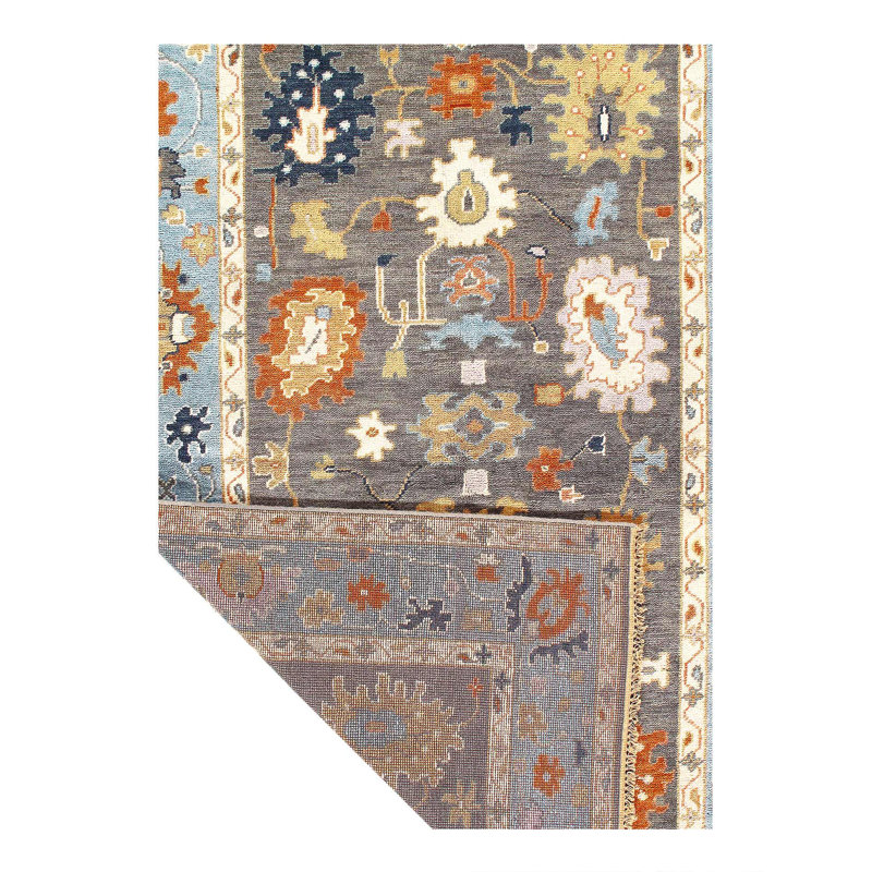 Oriental Area Rug in Gray