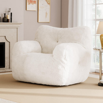 Medium Teddy Fabric Bean Bag Chair