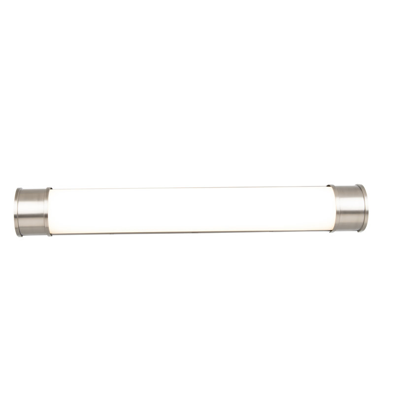 Barre d'éclairage de salle de bain Ashcroft, Nickel brossé, l 34 po