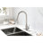 Kitchen Faucet With Pull Down - Brushed Nickel Look, Stainless Steel Build, 360 Rotating Nozzle For Convenient Water Access, Single Handle Temperature And Flow Regulation, Corrosion Coating Pull-Down-56660332