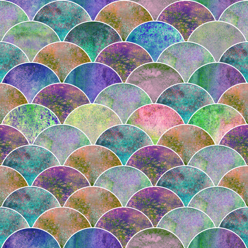 Fish Scale by Olga_Z - Wrapped Canvas Print, 122cm H x 122cm W x 3.8cm D