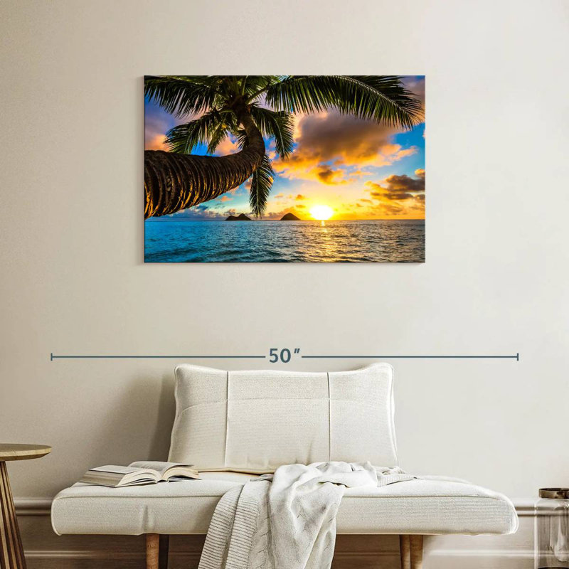 Plage Gillard Lanikai au coucher du soleil, H 24 po x l 36 po