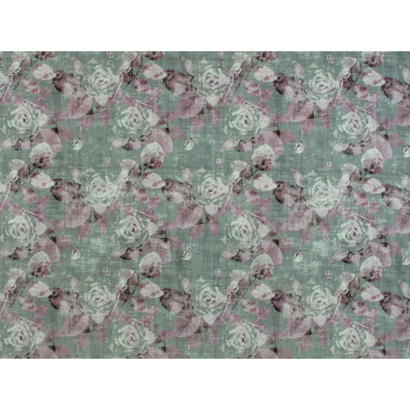 Palace Rose Trellis Fabric, Charcoal Pink