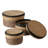 3 Piece Stackable Circular Basket Box Set